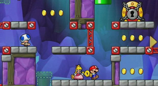 Vielleicht auch bald auf dem Smartphone: Eine Szene aus "Mario vs. Donkey Kong: Tipping Stars".