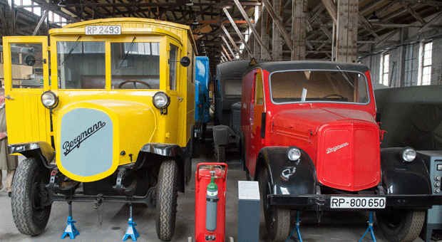 Bergmann gehörte zu den klingenden Namen der Elektroauto-Branche - hier ein Elektro-Paketwagen und Elektro-Kraftfahrzeug, beide Baujahr 1944.