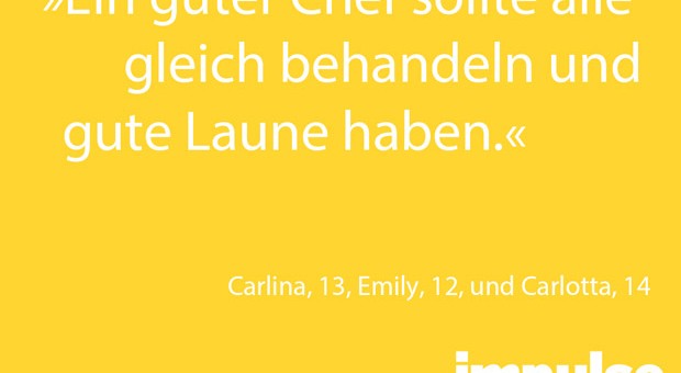 Was macht einen guten Chef aus? impulse