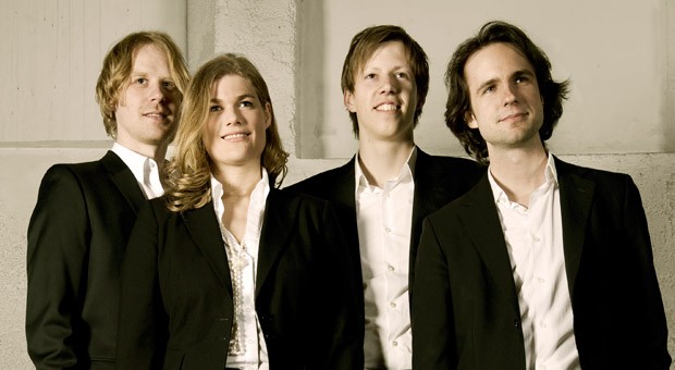 Die vier Gründer von Innosabi: Hans-Peter Heid, Catharina van Delden, Jan Fischer, Moritz Sebastian Wurfbaum (von links nach rechts).