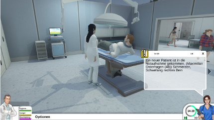 Szene aus dem Simulationsspiel "Emerge: Notaufnahme im Krankenhaus"