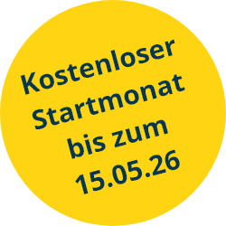 Störer Kostenloser Startmonat bis zum 15. Mai 2026