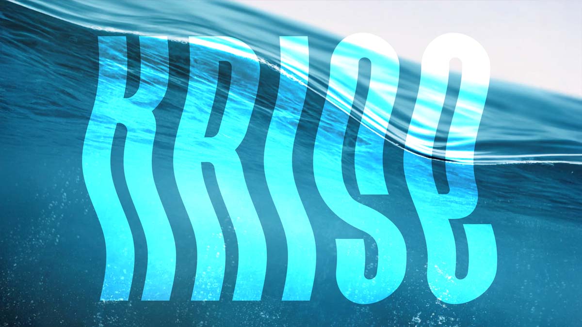 Welliger Schriftzug "Krise"