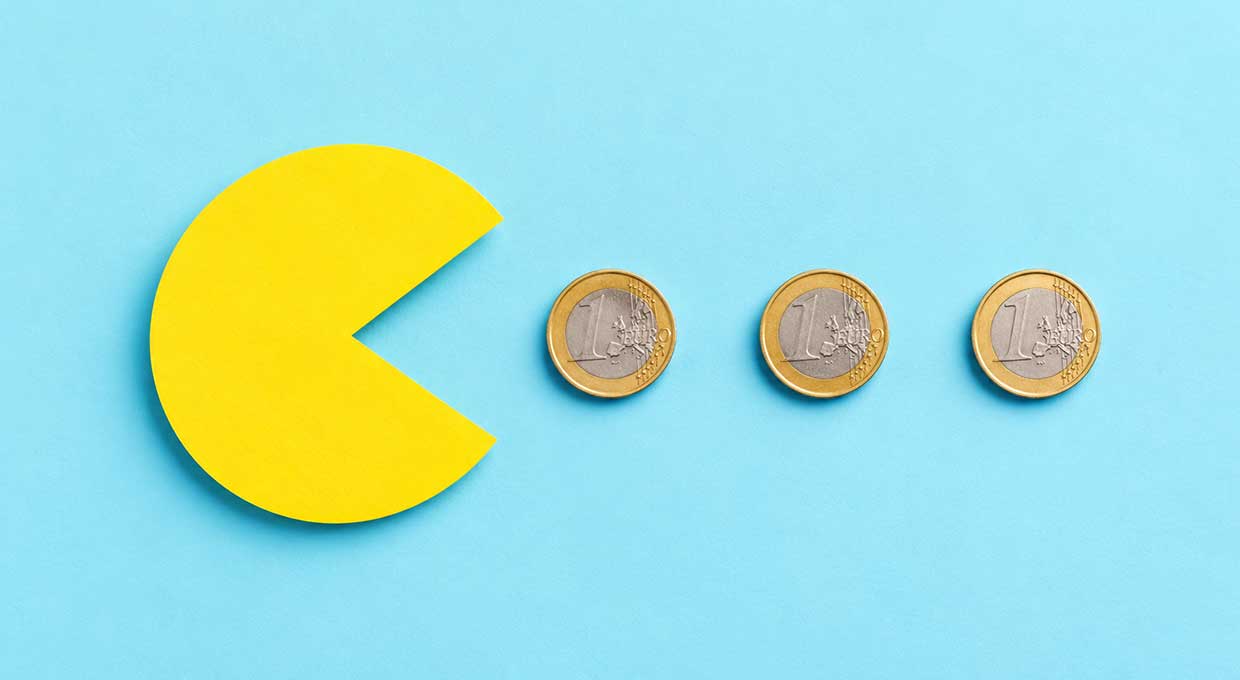 Scherenschnitt eines Megaphons mit einer gezackten Sprechblase